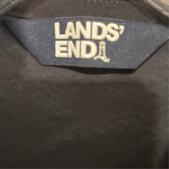 Lands' End Women's 2XL Navy Full Zip Fleece Vest Casual Mid-Length Side Pockets - Picture 4 of 10